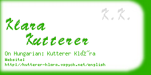 klara kutterer business card